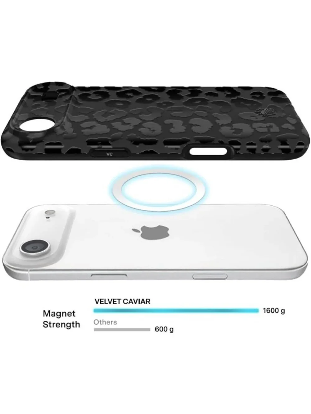 Stylish Black Leopard Print iPhone 17 Case | MagSafe Compatible | 10ft Drop